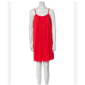 Alice + Olivia Red Sleeveless Adjustable Straps Mini Shift Dress Women's Size S